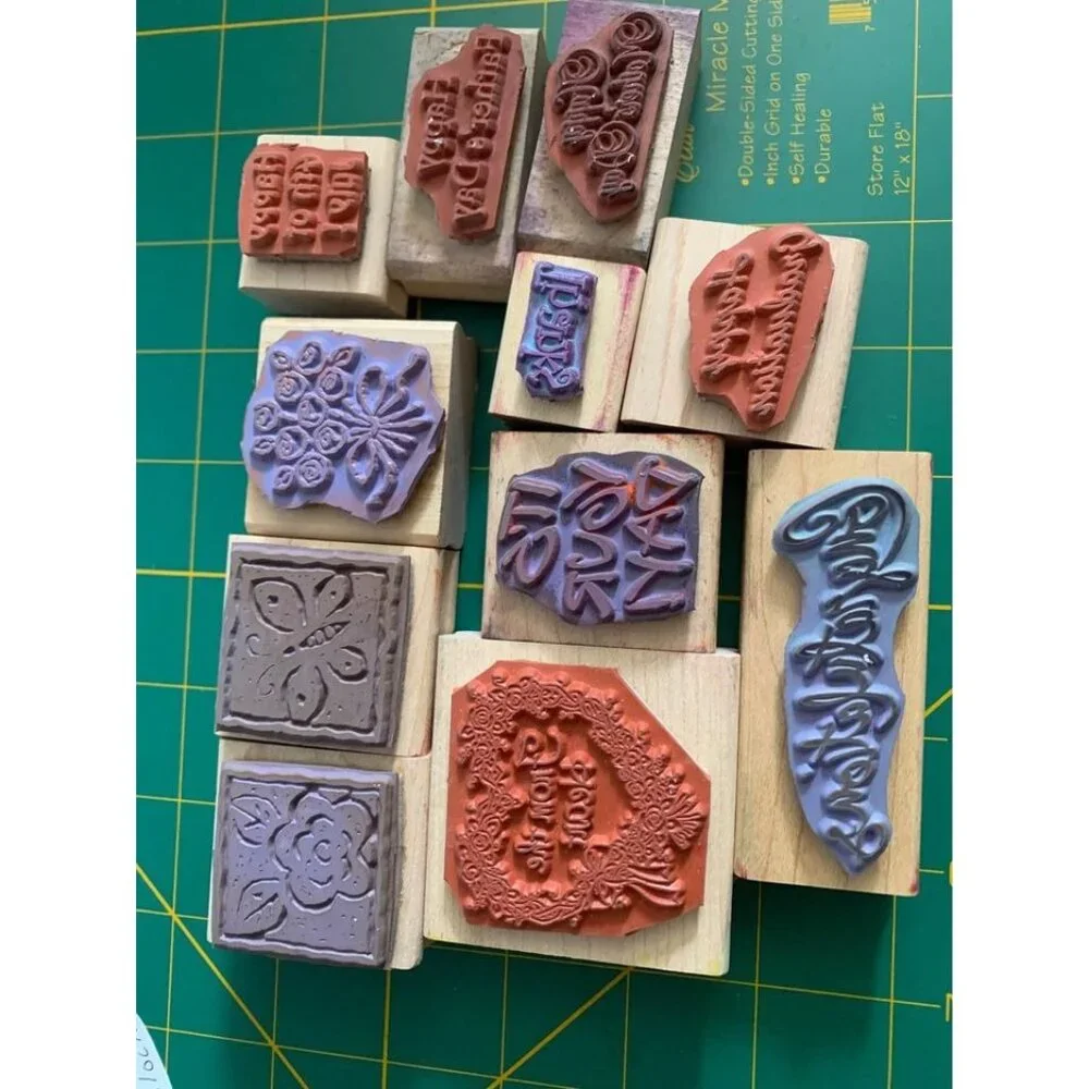 Stampin Up! From The Heart Wood-Mounted Rubber Stamp Lot
